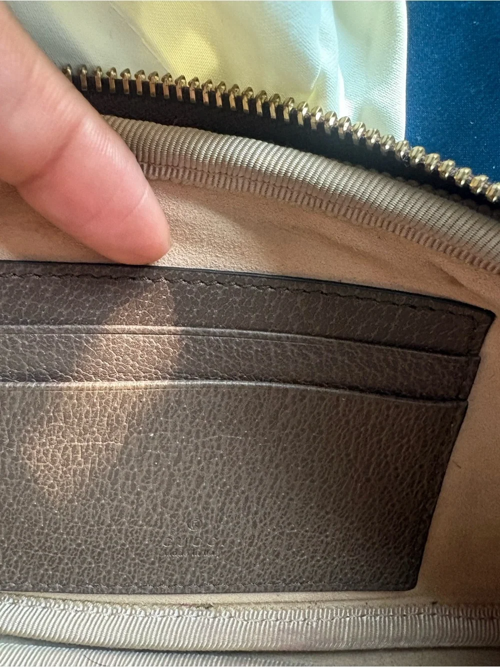 Gucci Brown Signature Canvas Small Crossbody Bag with Red/Green Stripe
